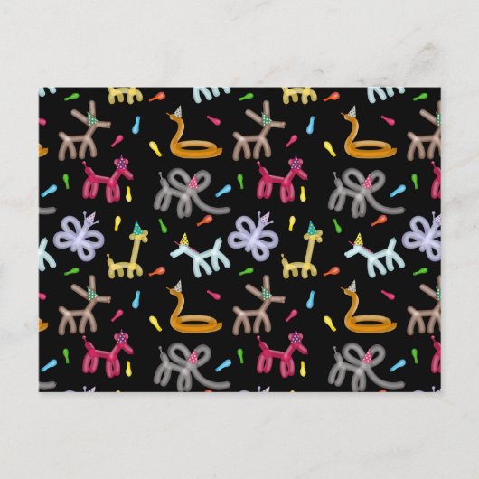 Balloon Animals Kids Party Theme Briefkaart (Voorkant)