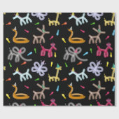 Balloon Animals Kids Party Theme Cadeaupapier (Vlak)