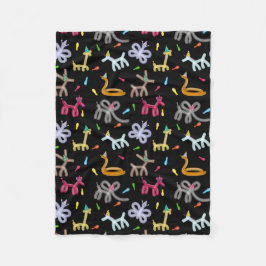 Balloon Animals Kids Party Theme Fleece Deken