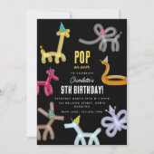 Balloon Animals Kids Party Theme Kaart (Voorkant)