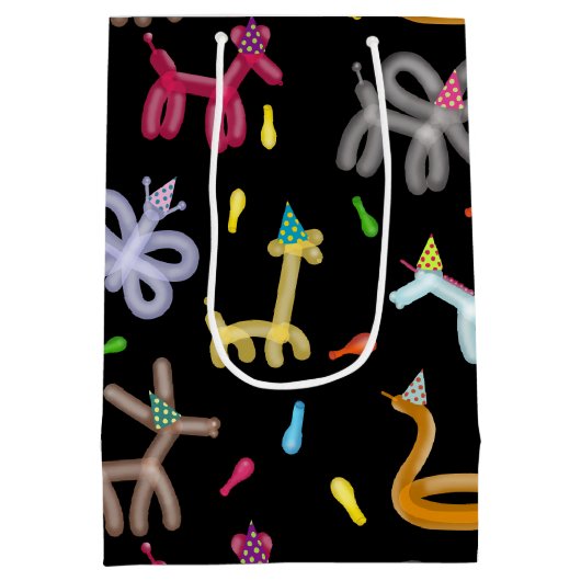 Balloon Animals Kids Party Theme Medium Cadeauzakje (Achterkant)