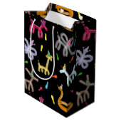 Balloon Animals Kids Party Theme Medium Cadeauzakje (Achterkant Gekanteld)