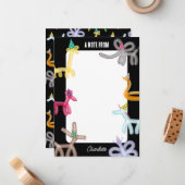 Balloon Animals Kids Party Theme Notitiekaartje (Voorkant / Achterkant in situ)