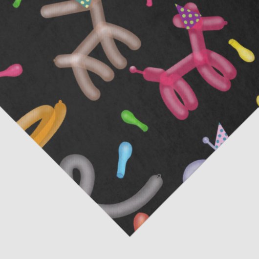 Balloon Animals Kids Party Theme Tissuepapier (Detail)