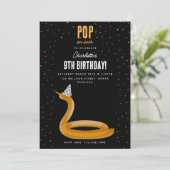 Balloon Animals Snake Kids Birthday Party Theme Kaart (Staand voorkant)