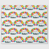 Balloon Arch Verjaardagsviering Naam toevoegen Cadeaupapier (Vlak)