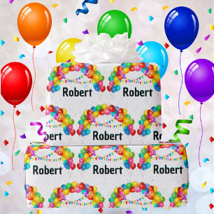 Balloon Arch Verjaardagsviering Naam toevoegen Cadeaupapier