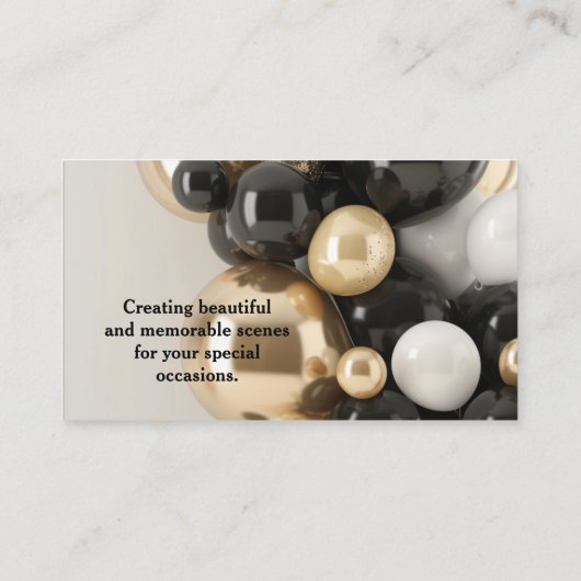 Balloon Artist Arch Designer Party Planner Visitekaartje (Achterkant)