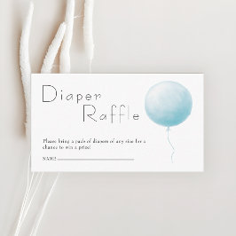 Balloon Baby Boy Shower Diaper Raffle Ticket Informatiekaartje