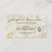 Balloon Baby Shower Feest Planner Visitekaartje (Achterkant)