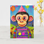 Balloon Bash Bonanza: Schattigee kinderen Verjaard Kaart (Gele Bloem)