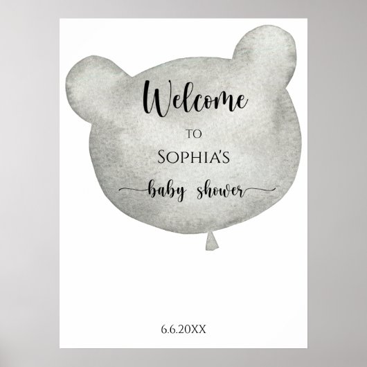 Balloon Beer Welkom Poster (Voorkant)