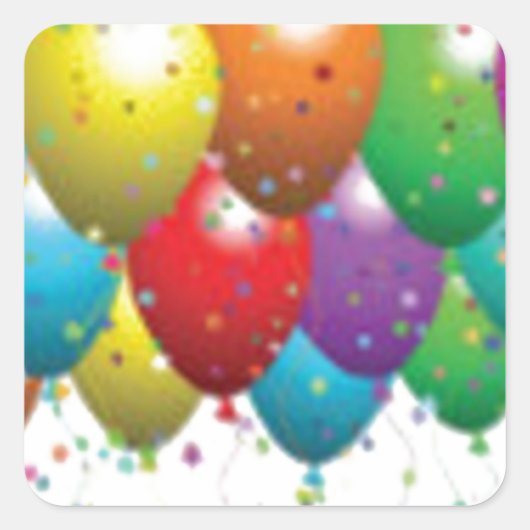 balloon_birthday_card_customize-r11e61ed9b9074290b vierkante sticker (Voorkant)