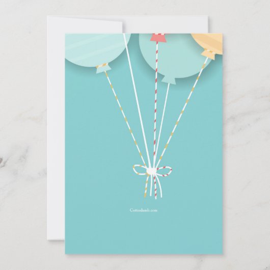 Balloon Bouquet 2 Uitnodiging (Achterkant)