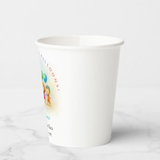 Balloon Buddies Bash Boy 1st Birthday Paper Party  Papieren Bekers (Links)