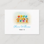 Balloon Buddies Bash Boy 1st Birthday Party Place Plaatskaartje (Voorkant)