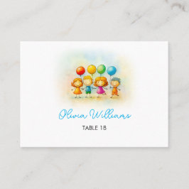 Balloon Buddies Bash Boy 1st Birthday Party Place  Plaatskaartje