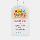 Balloon Buddies Bash Boy fun 1st Birthday Party Cadeaulabel (Voorkant)