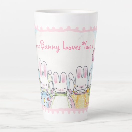 Balloon Bunny Tall Latte Mok (Voorkant)