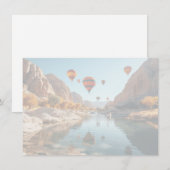 Balloon Canyon Scene Vlakte Notitiekaart Notitiekaartje (Voorkant / Achterkant)