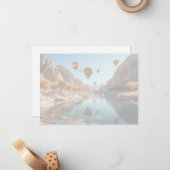 Balloon Canyon Scene Vlakte Notitiekaart Notitiekaartje (Voorkant / Achterkant in situ)