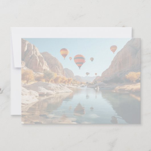 Balloon Canyon Scene Vlakte Notitiekaart Notitiekaartje (Voorkant)