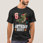 Balloon Dinosaur 6 Years Old Birthday Boy Gift Can T-shirt<br><div class="desc">Balloon Dinosaur 6 Years Old Birthday Boy Gift Can</div>