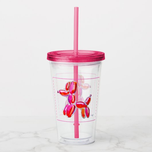 Balloon Dog Acryl Drinkbeker (Voorkant)
