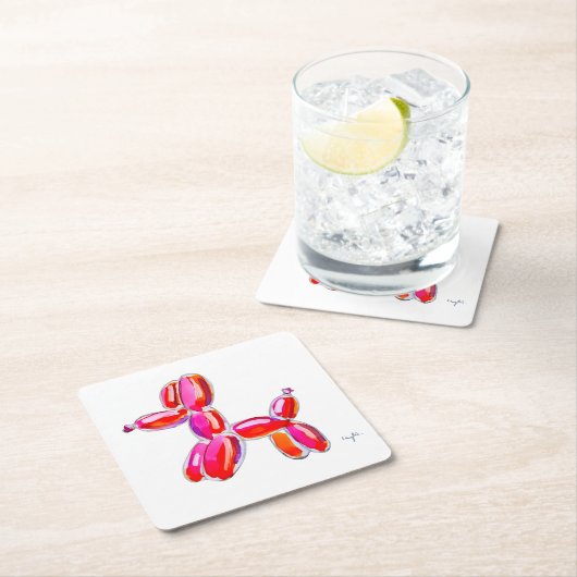 Balloon Dog Kartonnen Onderzetters (Insitu)