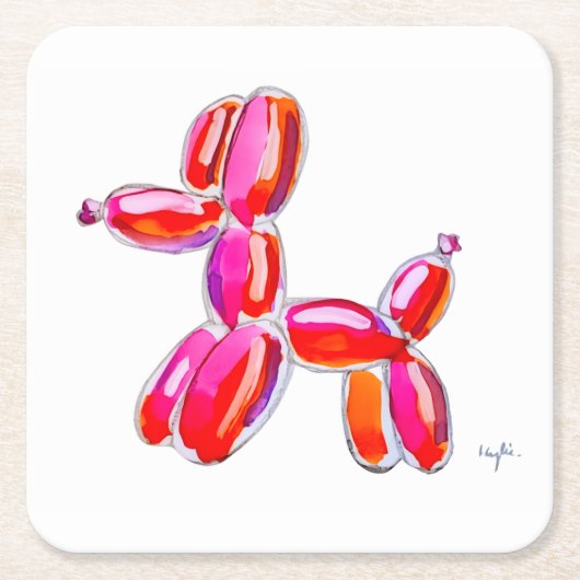 Balloon Dog Kartonnen Onderzetters (Voorkant)