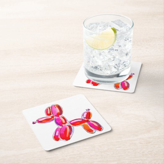 Balloon Dog Kartonnen Onderzetters (Insitu)