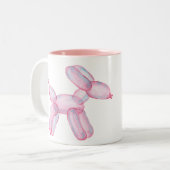 Balloon Dog Mug Tweekleurige Koffiemok (Voorkant links)