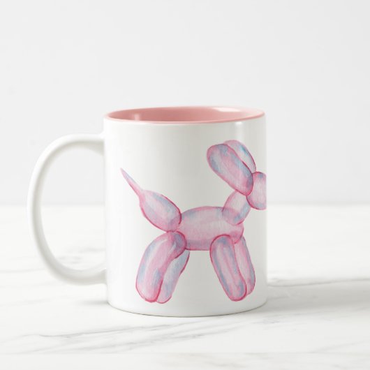 Balloon Dog Mug Tweekleurige Koffiemok (Links)
