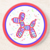 Balloon Dog Party Onderzetters (Voorkant)