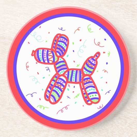 Balloon Dog Party Onderzetters (Voorkant)