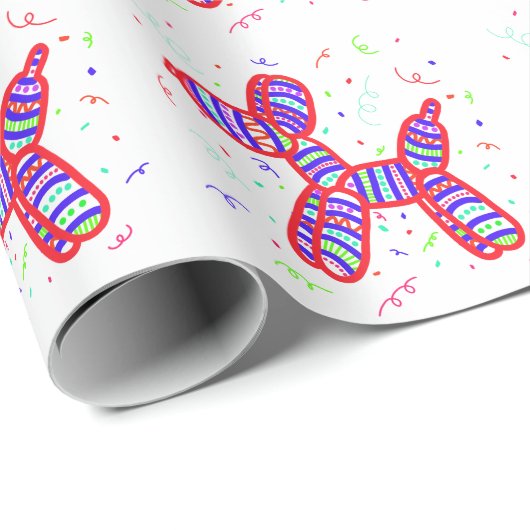 Balloon Dogs Party Cadeaupapier (Rol Hoek)