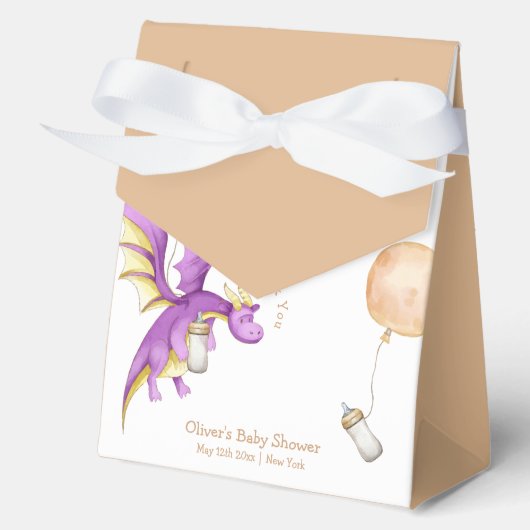 Balloon Fairy Dragon Bottle Baby shower Bedankt Bedankdoosjes (Voorkant)