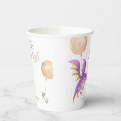 Balloon Fairy Dragon Bottle Baby shower Welkom Papieren Bekers (Links)