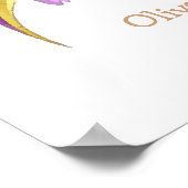 Balloon Fairy Dragon Bottle Baby shower Welkom Poster (Hoek)