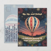Balloon Fireworks 1776–2026 Backyard Party Invite! Briefkaart (Voorkant / Achterkant)