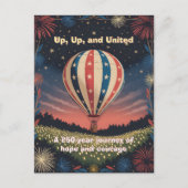 Balloon Fireworks 1776–2026 Backyard Party Invite! Briefkaart (Voorkant)