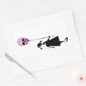 Balloon Girl Rechthoekige Sticker (Envelop)