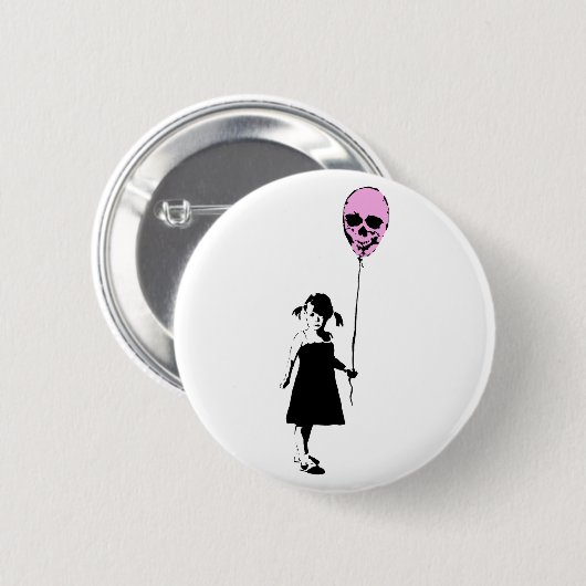 Balloon Girl Ronde Button 5,7 Cm (Voorkant /achterkant)