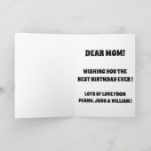 BALLOON Happy Birthday MOM-kaart schattig Kaart (Binnen)