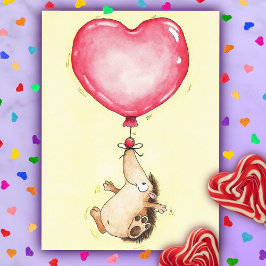 BALLOON HEDGEHOG briefkaart van Nicole Janes