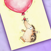 BALLOON HEDGEHOG briefkaart van Nicole Janes