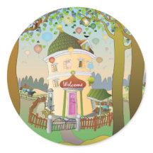 Balloon House Sticker