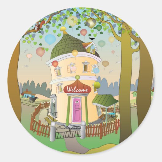 Balloon House Sticker (Voorkant)