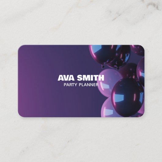 🎈 | Balloon Party Aangepaste QR Visitekaartje (Voorkant)