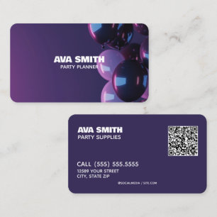 🎈 Balloon Party Aangepaste QR Visitekaartje